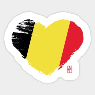 I love my country. I love Belgium. I am a patriot. In my heart, there is always the flag of Belgium. Sticker